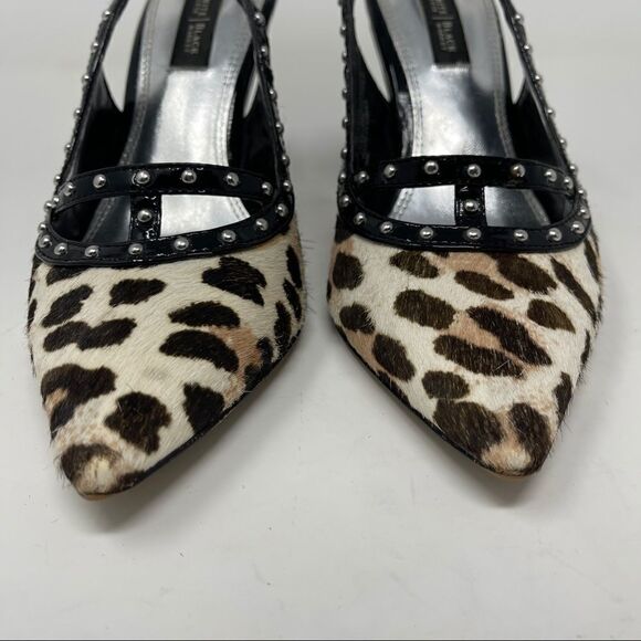 WHBM | Jacquie Calf Hair Leather Sling Back Pumps Women's Size 6 - Picture 3 of 8